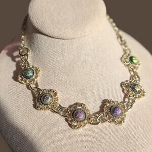 Vintage Vendome Peacock Ore Choker Necklace
